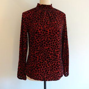 Tahari Animal Print Shirt Size XS